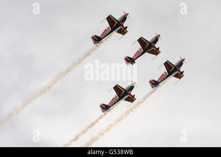 Regno Unito, Scozia, East Lothian, North Berwick, Royal Jordanian Falcons all annuale Scotlands Airshow nazionali in Oriente Fortune Foto Stock