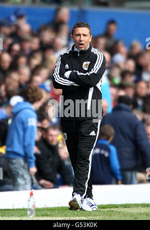 Il manager di Bristol City, Derek McInnes, durante la partita del campionato Npower Football League a St Andrews, Birmingham. Foto Stock