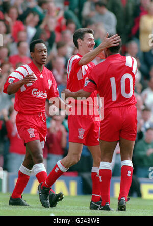 Liv v Spurs Ian Rush obiettivo Foto Stock