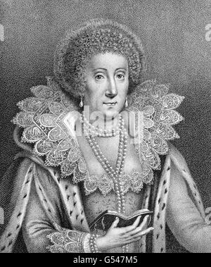 Maria Herbert, contessa di Pembroke, née Sidney, 1561-1621, un autore inglese e poeta Foto Stock