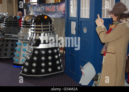 Dalek invasione di esposizione di Portsmouth Foto Stock