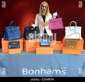 Hermes borse per asta Foto Stock