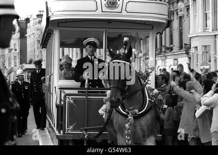 Royalty - Queen Elizabeth II - Isola di Man Foto Stock