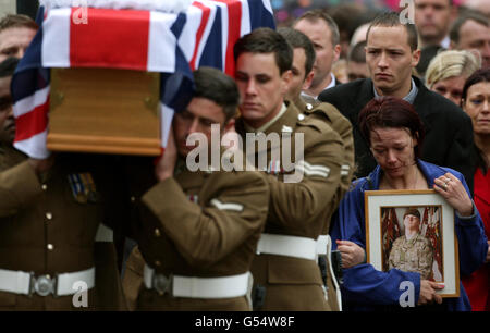 Daniel Private Wade funerale Foto Stock