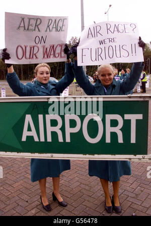 Aer Lingus equipaggio sciopero Foto Stock