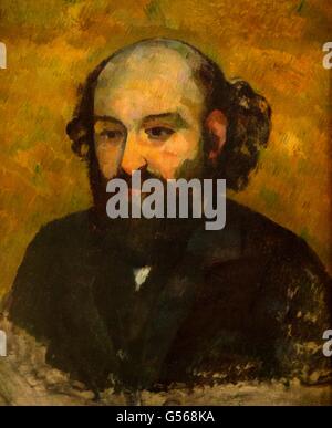 Autoritratto di Paul Cezanne, circa 1880-1881, Stato Hermitage Museum di San Pietroburgo, Russia Foto Stock