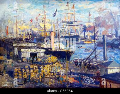 Grand Quay A Le Havre, Di Claude Monet, 1874, Museo Dell'Ermitage Di Stato, San Pietroburgo, Russia Foto Stock