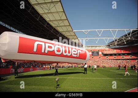 Calcio - npower Football League Two - Gioca fuori finale - Cheltenham Town / Crewe Alexandra - Wembley Stadium. Npower branding Foto Stock