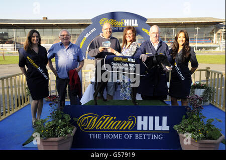 I levrieri - Williamhill.com Greyhound Derby finale - Wimbledon Greyhound Stadium Foto Stock