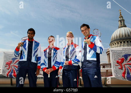 Badminton - Team GB Squad annuncio - London Stock Exchange Foto Stock