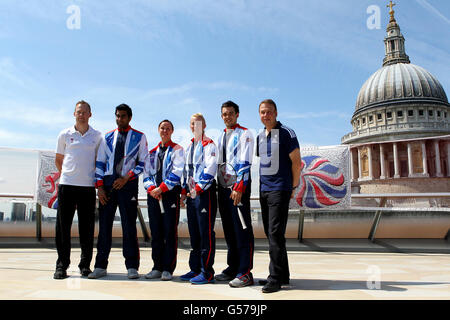 Badminton - Team GB Squad annuncio - London Stock Exchange Foto Stock