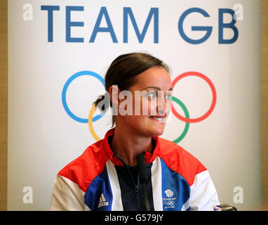 Badminton - Team GB Squad annuncio - London Stock Exchange Foto Stock