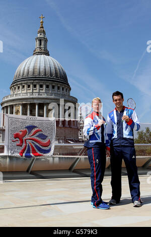 Badminton - Team GB Squad annuncio - London Stock Exchange Foto Stock