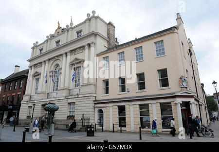 Una vista generale della casa padronale nel centro di Doncaster, South Yorkshire. Foto Stock