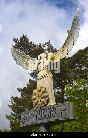 Villaggio Blythburgh segno Foto Stock