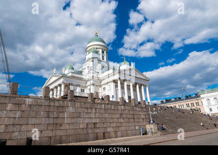 HELSINKI, Finlandia - 13 giugno 2016: Cattedrale di Helsinki è il finlandese luterano ed Evangelico cattedrale della diocesi di Helsinki Foto Stock