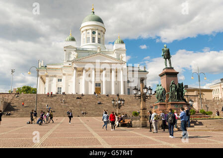 HELSINKI, Finlandia - 13 giugno 2016: Cattedrale di Helsinki è il finlandese luterano ed Evangelico cattedrale della diocesi di Helsinki. Foto Stock