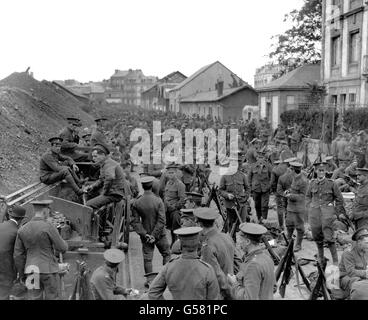 La Prima guerra mondiale - Royal Welch Fusiliers - Belgio Foto Stock