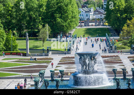 Gustav Vigeland Sculpture Park Oslo Norvegia Foto Stock