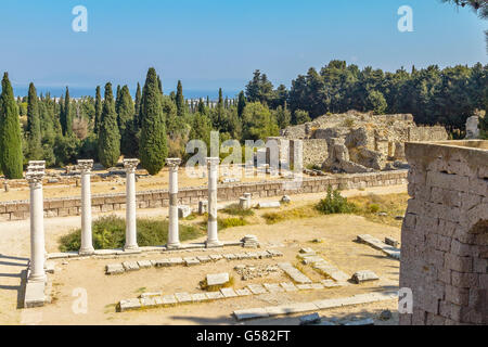 Vista sulla Asklepion Kos Grecia Foto Stock