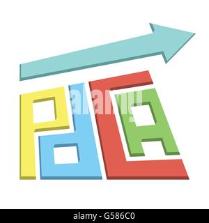 Plan Do Check Act approccio la crescita del reddito per il miglioramento del processo metodo illustrazione vettoriale Illustrazione Vettoriale