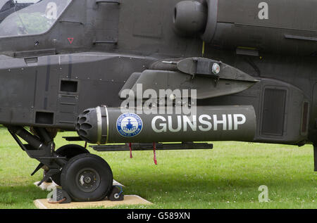 Elicottero Apache team display close up visto a Cosford Air Show 2016 Foto Stock