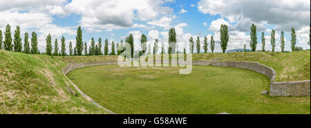 La ricostruzione della città romana di carnuntum vicino a vienna austria Foto Stock