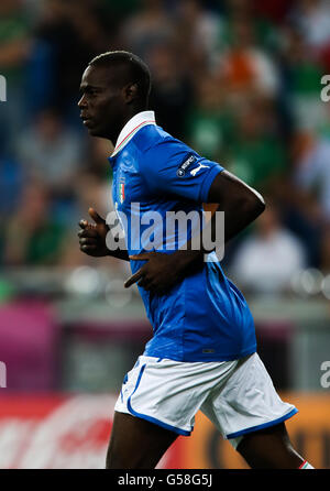 Calcio - UEFA Euro 2012 - Gruppo C - Italia / Repubblica di Irlanda - Stadio Municipale. Mario Balotelli in Italia Foto Stock