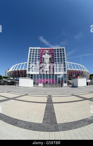 Calcio - UEFA Euro 2012 - quarto finale - Inghilterra / Italia - Stadio Olimpico. Vista generale dello Stadio Olimpico di Kiev Foto Stock