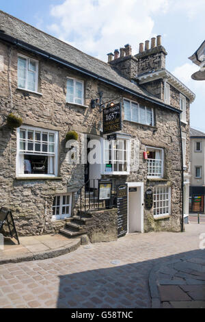 La storica Casa del Cioccolato sala da tè in Branthwaite Brow Kendal Cumbria Regno Unito Foto Stock