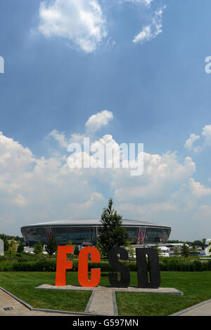 Calcio - Euro 2012 - Donbass Arena - Donetsk. Una vista della Donbass Arena a Donetsk sede dello Shakhtar Donetsk Football Club Foto Stock