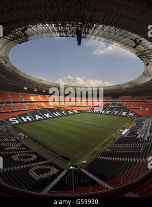 Vista generale della Donbass Arena, sede di Shakhtar Donetsk, Ucraina . Foto Stock