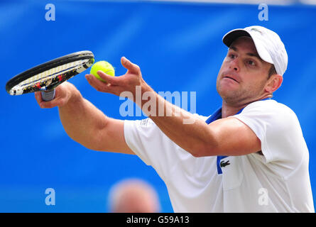 Tennis - AEGON International - Day Six - Eastbourne. Andy Roddick degli Stati Uniti ha battuto Andreas Seppi in Italia Foto Stock