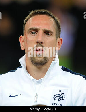 Calcio - UEFA Euro 2012 - quarto finale - Spagna v Francia - Donbass Arena. Franck Ribery in Francia Foto Stock