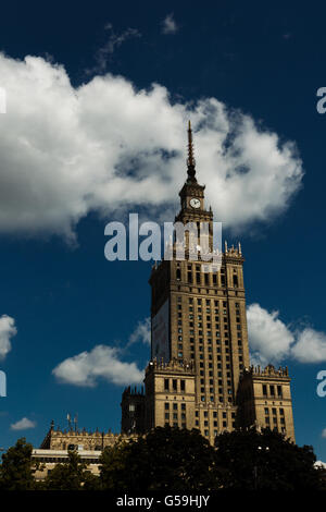 Vista sulla città - Varsavia. Una visione generale del Palazzo della cultura e della scienza Foto Stock