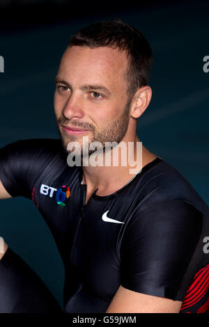 Atletica - Oscar Pistorius Feature - Lee Valley Athletics Center. L'Oscar Pistorius del Sud Africa Foto Stock