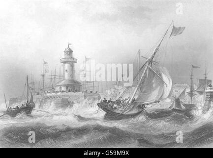 KENT: Ramsgate. (Finden), antica stampa 1842 Foto Stock