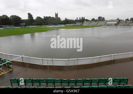 Cricket - Worcestershire County Cricket Ground inondazioni Foto Stock