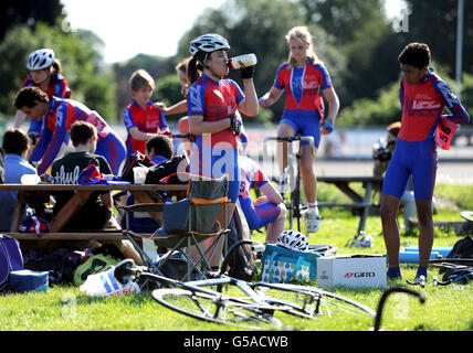 Velodromo ventole allietare Wiggins home Foto Stock