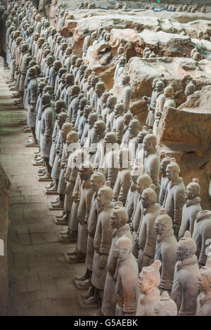 L'Esercito di Terracotta di Imperatore Qin Shi Huang, Lintong distretto, Xi'an, provincia di Shaanxi Cina Foto Stock