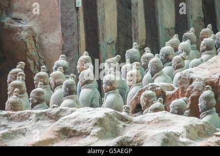 L'Esercito di Terracotta di Qin Shi Huang Lintong distretto, Xi'an, provincia di Shaanxi Cina Foto Stock