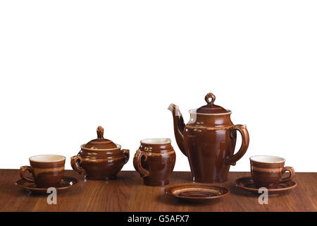Vuoto isolato ware per il caffè su sfondo bianco Foto Stock