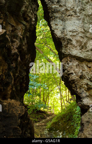 Arco Naturale a Wyalusing State Park Foto Stock