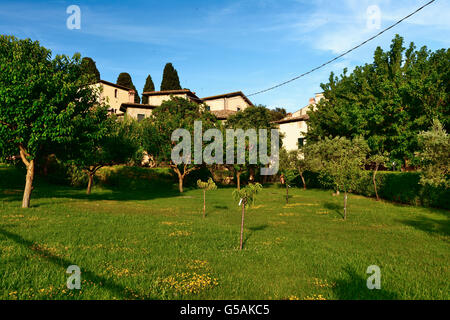 Campagna Toscana. San Giorgio, Poggibonsi, Siena, Toscana, Italia, Europa Foto Stock