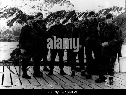 COMMANDOS IN GEORGIA DEL SUD : 1982 Foto Stock