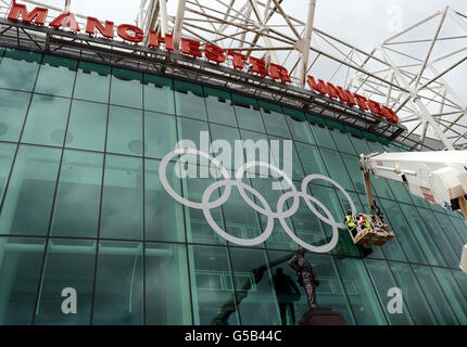 Olympics.it - Preparazioni a Old Trafford Foto Stock