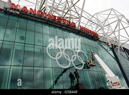 Olympics.it - Preparazioni a Old Trafford Foto Stock