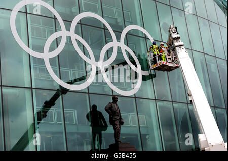 Olympics.it - Preparazioni a Old Trafford Foto Stock