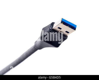 USB3.0 UN USB 3 connettore digitale Universal Serial Bus di trasferimento dati Foto Stock