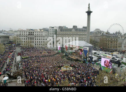 Sud Africa gig Trafalgar Square Foto Stock